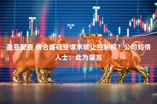 盈亚配资 传合盛硅业谋求转让控制权？公司知情人士：此为谣言