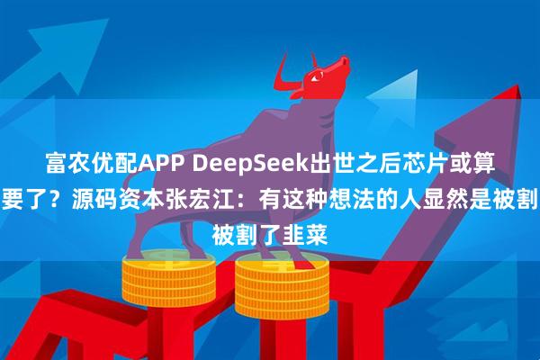 富农优配APP DeepSeek出世之后芯片或算力不重要了？源码资本张宏江：有这种想法的人显然是被割了韭菜