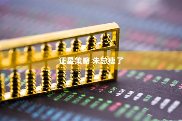 证星策略 朱总瘦了